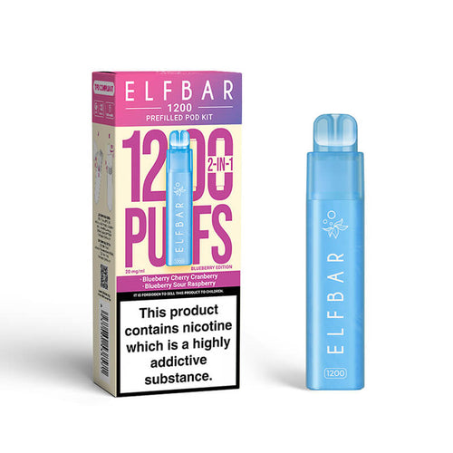 Elf Bar 1200 2-in-1 Blueberry Edition Prefilled Pod Vape Kit