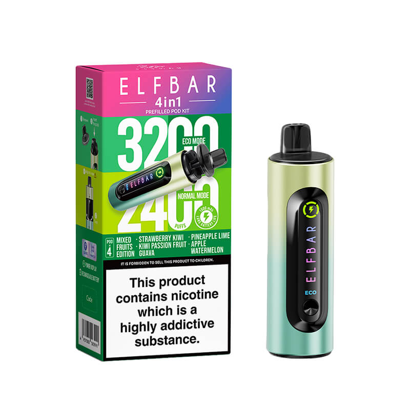Elf Bar 4-in-1 Prefilled Pod Vape Kits Compact Refillable Pod Vape Kit | Vapestore UK Elf Bar 4-in-1 Prefilled Pod Vape Kits Compact Refillable Pod Vape Kit | Vapestore UK