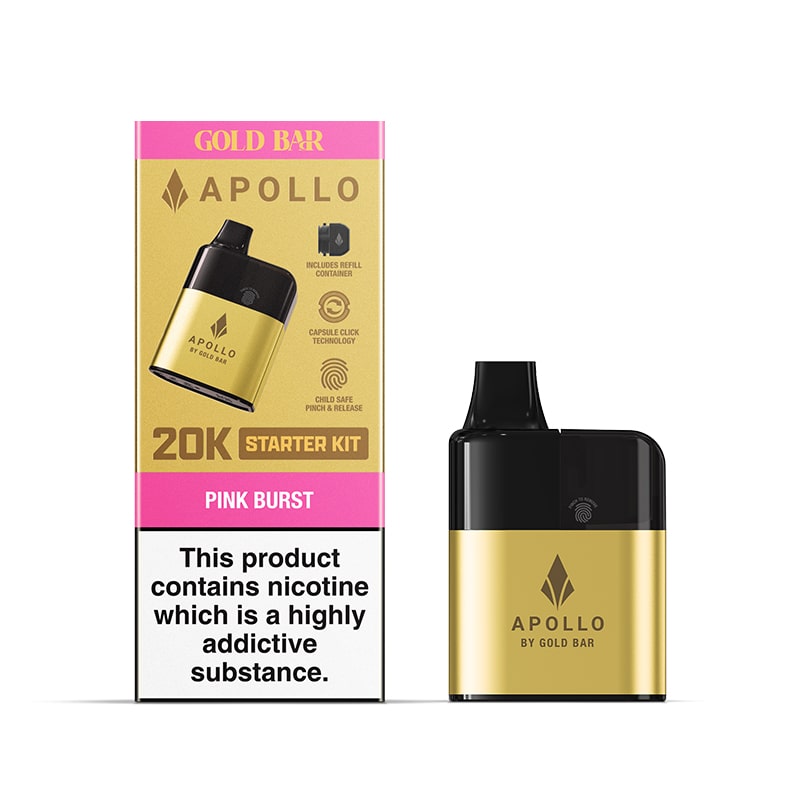 Gold Bar Apollo Prefilled Pod Vape Kit Compact Refillable Pod Vape Kit | Vapestore UK Gold Bar Apollo Prefilled Pod Vape Kit Compact Refillable Pod Vape Kit | Vapestore UK