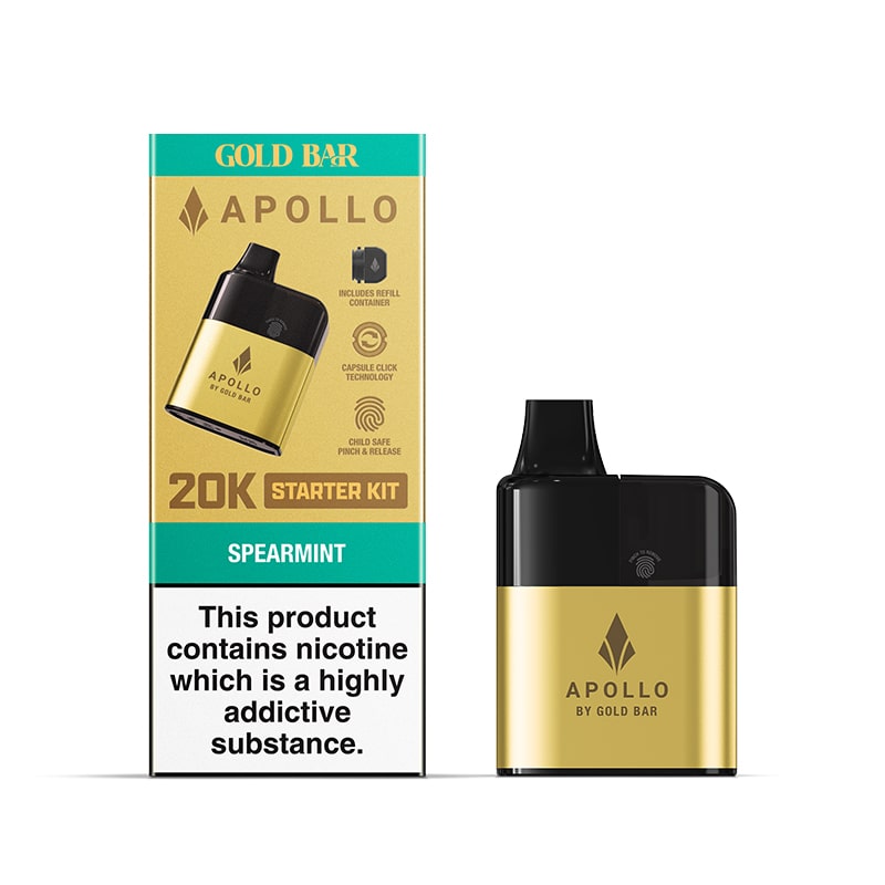 Gold Bar Apollo Prefilled Pod Vape Kit Compact Refillable Pod Vape Kit | Vapestore UK Gold Bar Apollo Prefilled Pod Vape Kit Compact Refillable Pod Vape Kit | Vapestore UK