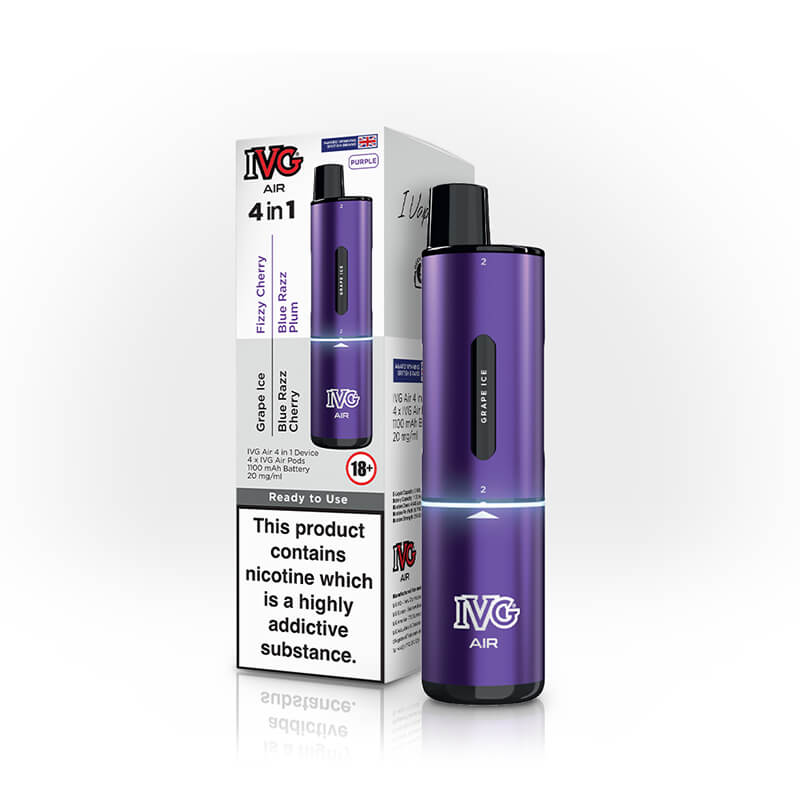 IVG Air 4 in 1 Prefilled Rechargeable Pod Vape Kit 20mg| Vapestore UK IVG Air 4 in 1 Prefilled Rechargeable Pod Vape Kit 20mg| Vapestore UK