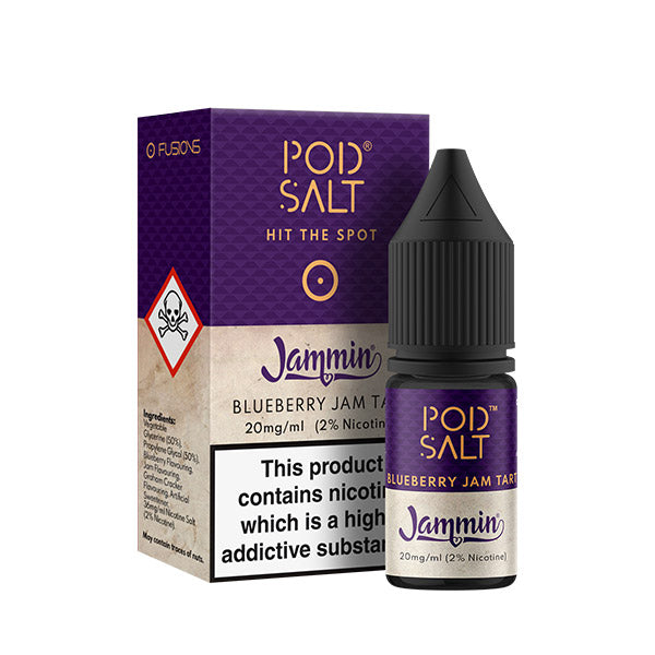 Jam Pod Pod Salt Fusion Blueberry Jam Tart Nic Salt E-Liquid 20mg | Vapestore UK