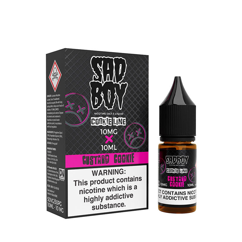 Sadboy Custard Cookie flavour Nic Salt E-liquid | Vapestore UK Sadboy Custard Cookie flavour Nic Salt E-liquid | Vapestore UK