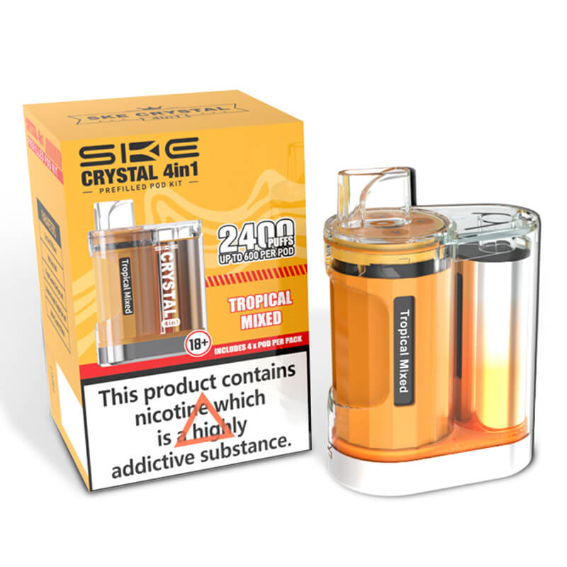 SKE Crystal 4 in 1 Vape | Prefilled Pod Kit | 2400 Puffs | Vapestore SKE Crystal 4 in 1 Vape | Prefilled Pod Kit | 2400 Puffs | Vapestore