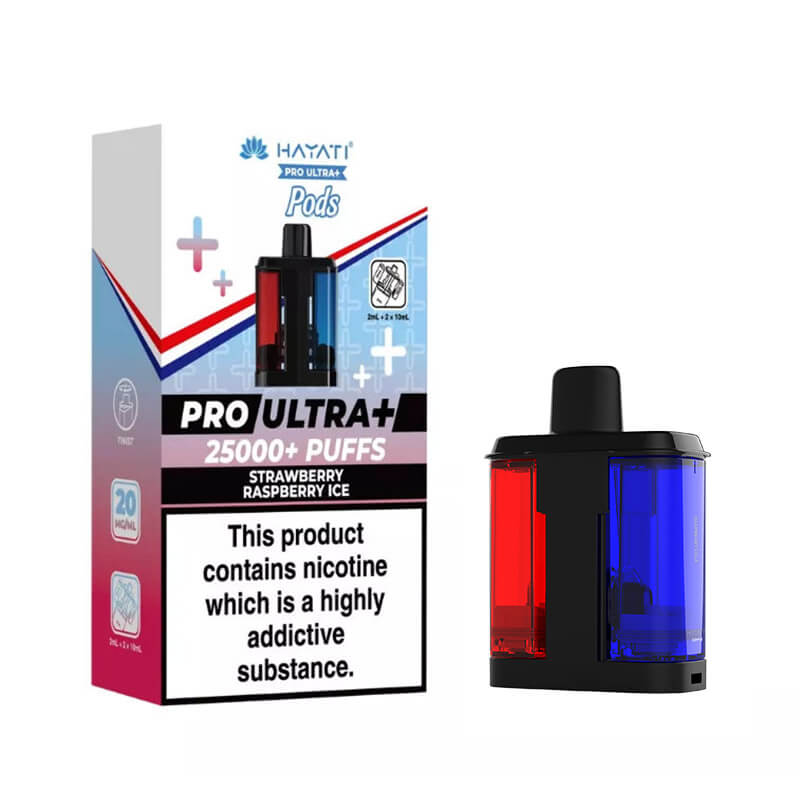 Hayati Pro Ultra Plus 25K Strawberry Raspberry Ice Prefilled Pod + Refill