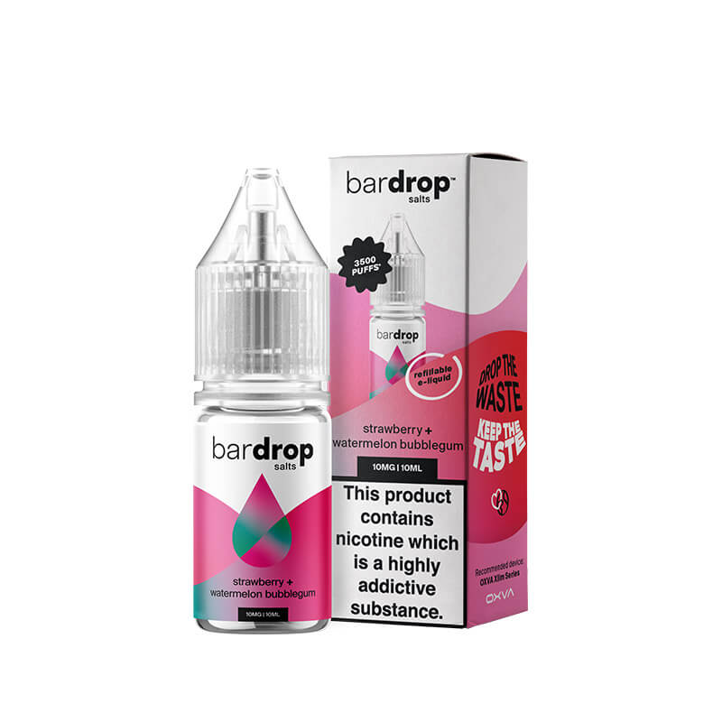 Bar Drop Strawberry Watermelon Bubblegum 10ml Nic Salts E-Liquid